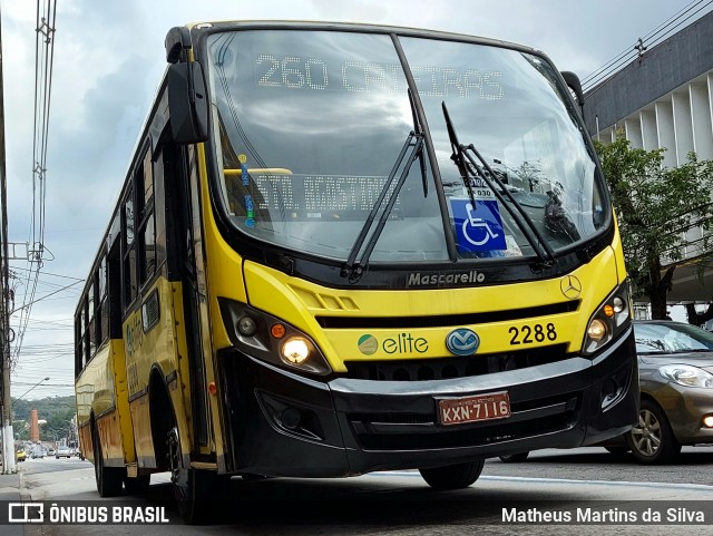Viação Elite 2288 na cidade de Volta Redonda, Rio de Janeiro, Brasil, por Matheus Martins da Silva. Número da foto: #9175139.