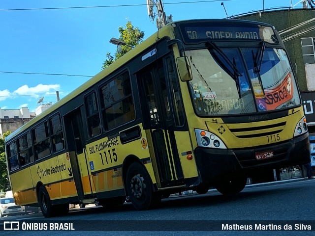 Viação Sul Fluminense 1115 na cidade de Volta Redonda, Rio de Janeiro, Brasil, por Matheus Martins da Silva. ID da foto: 9175111.