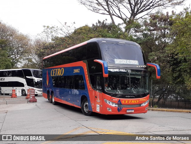 Viação Cetro 20002 na cidade de São Paulo, São Paulo, Brasil, por Andre Santos de Moraes. Número da foto: #9174399.