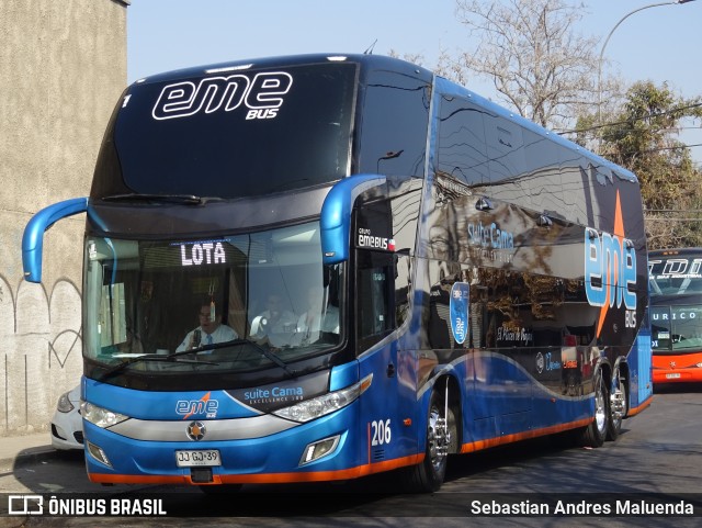 Pullman Eme Bus 206 na cidade de Estación Central, Santiago, Metropolitana de Santiago, Chile, por Sebastian Andres Maluenda. ID da foto: 9175355.