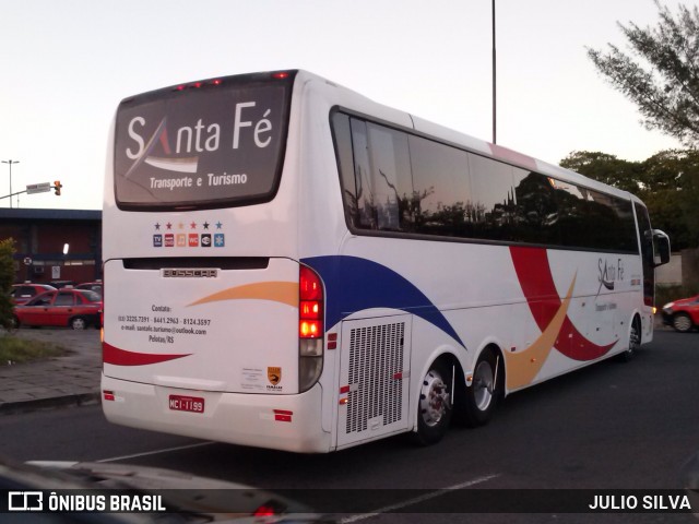 Santa Fé Transporte e Turismo 1076 na cidade de Porto Alegre, Rio Grande do Sul, Brasil, por JULIO SILVA. ID da foto: 9175776.