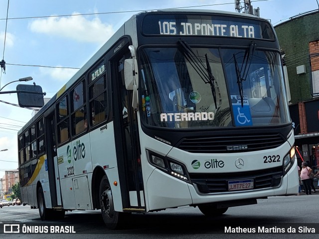 Viação Elite 2322 na cidade de Volta Redonda, Rio de Janeiro, Brasil, por Matheus Martins da Silva. ID da foto: 9175147.