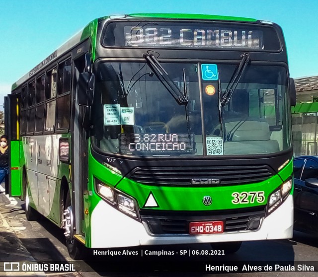 VB Transportes e Turismo 3275 na cidade de Campinas, São Paulo, Brasil, por Henrique Alves de Paula Silva. Número da foto: #9174288.