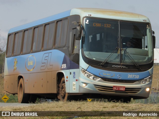 Viação São Luiz 20750 na cidade de Conselheiro Lafaiete, Minas Gerais, Brasil, por Rodrigo  Aparecido. Número da foto: #9174934.