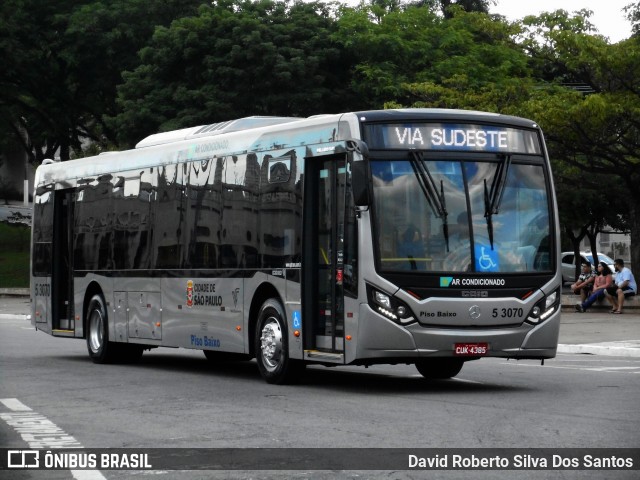 Via Sudeste Transportes S.A. 5 3070 na cidade de São Paulo, São Paulo, Brasil, por David Roberto Silva Dos Santos. ID da foto: 9174491.