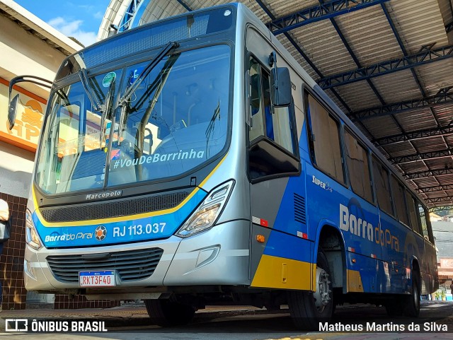 Viação Barra do Piraí Turismo RJ 113.037 na cidade de Barra do Piraí, Rio de Janeiro, Brasil, por Matheus Martins da Silva. ID da foto: 9175203.