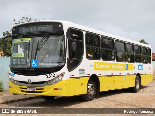 CM Transporte e Turismo 2312 na cidade de Barra de Santo Antônio, Alagoas, Brasil, por Rodrigo Fonseca. ID da foto: 9176413.