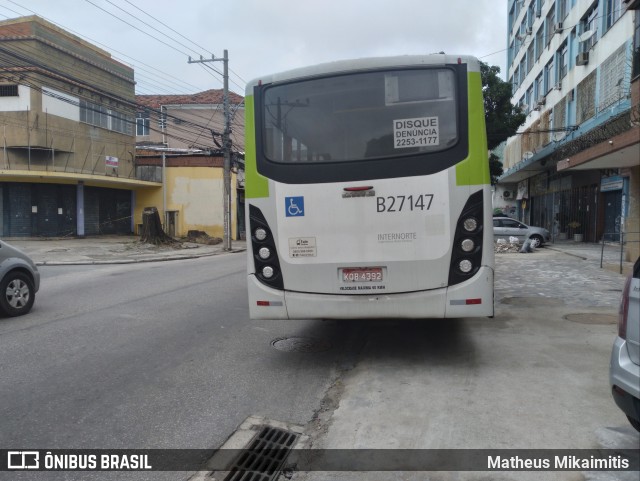 Caprichosa Auto Ônibus B27147 na cidade de Rio de Janeiro, Rio de Janeiro, Brasil, por Matheus Mikaimitis . ID da foto: 9176748.