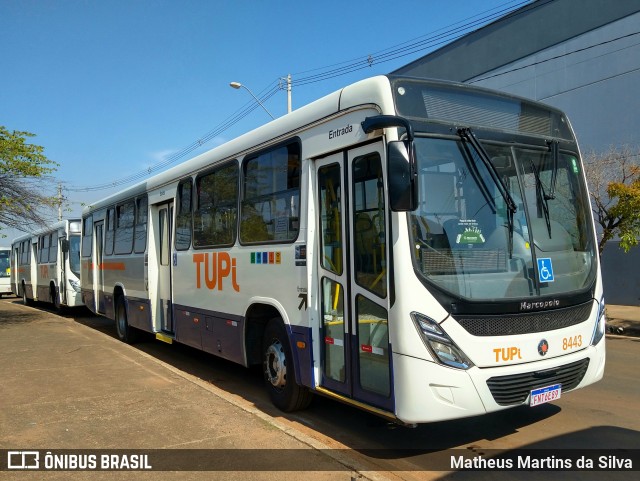 TUPi Transportes Urbanos Piracicaba 8443 na cidade de Piracicaba, São Paulo, Brasil, por Matheus Martins da Silva. ID da foto: 9177304.