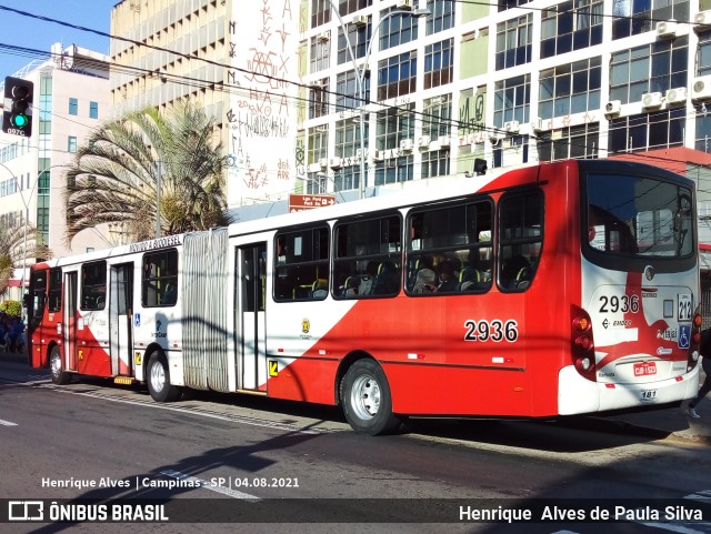 Itajaí Transportes Coletivos 2936 na cidade de Campinas, São Paulo, Brasil, por Henrique Alves de Paula Silva. Número da foto: #9176981.