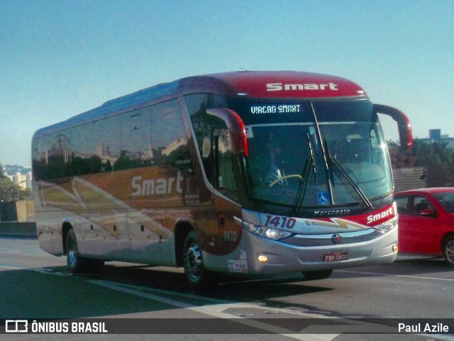 Viação Smart Transporte e Turismo 1410 na cidade de Jundiaí, São Paulo, Brasil, por Paul Azile. ID da foto: 9178475.