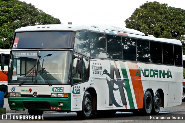 Empresa de Transportes Andorinha 4285 na cidade de Assis, São Paulo, Brasil, por Francisco Ivano. ID da foto: 9179597.