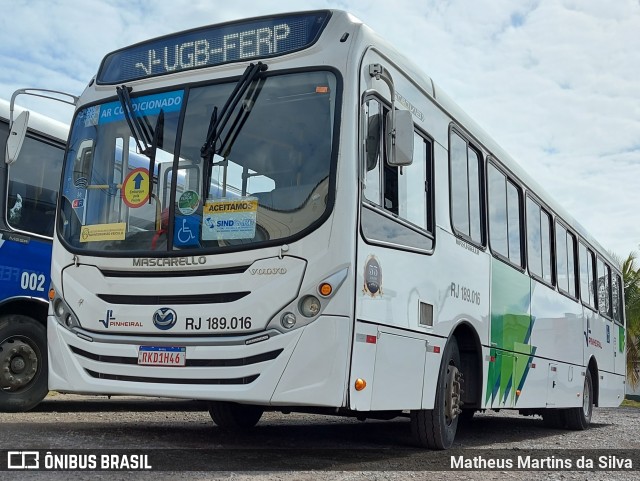 Viação Pinheiral RJ 189.016 na cidade de Pinheiral, Rio de Janeiro, Brasil, por Matheus Martins da Silva. ID da foto: 9177343.