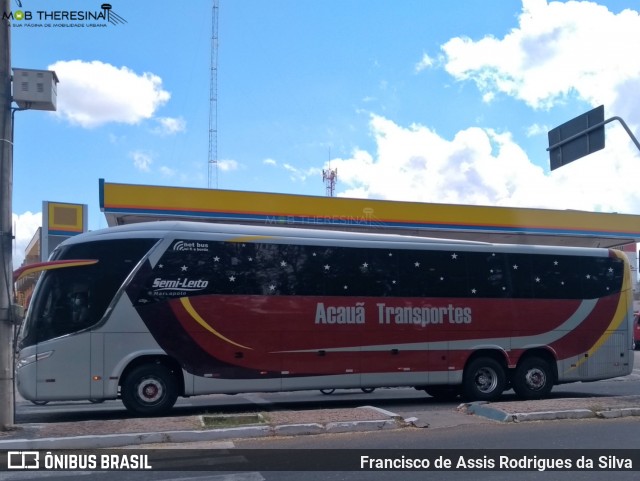 Acauã Transportes 3083 na cidade de Teresina, Piauí, Brasil, por Francisco de Assis Rodrigues da Silva. ID da foto: 9180384.