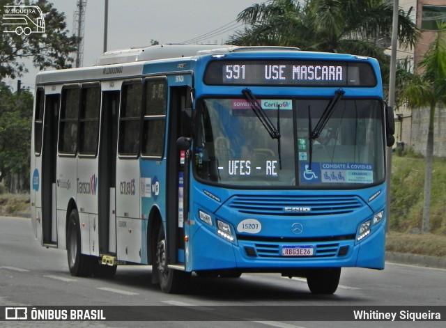 Viação Serrana 15207 na cidade de Serra, Espírito Santo, Brasil, por Whitiney Siqueira. ID da foto: 9180563.