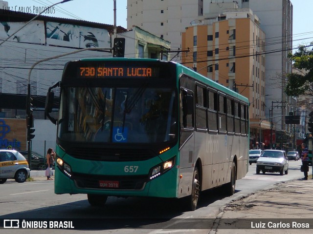 TUSMIL - Transporte Urbano São Miguel 657 na cidade de Juiz de Fora, Minas Gerais, Brasil, por Luiz Carlos Rosa. ID da foto: 9182749.