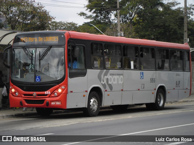 TUSMIL - Transporte Urbano São Miguel 555 na cidade de Juiz de Fora, Minas Gerais, Brasil, por Luiz Carlos Rosa. Número da foto: #9180168.