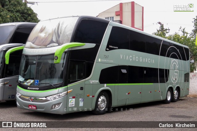 Viação Garcia 7267 na cidade de Foz do Iguaçu, Paraná, Brasil, por Carlos Kircheim. Número da foto: #9182158.