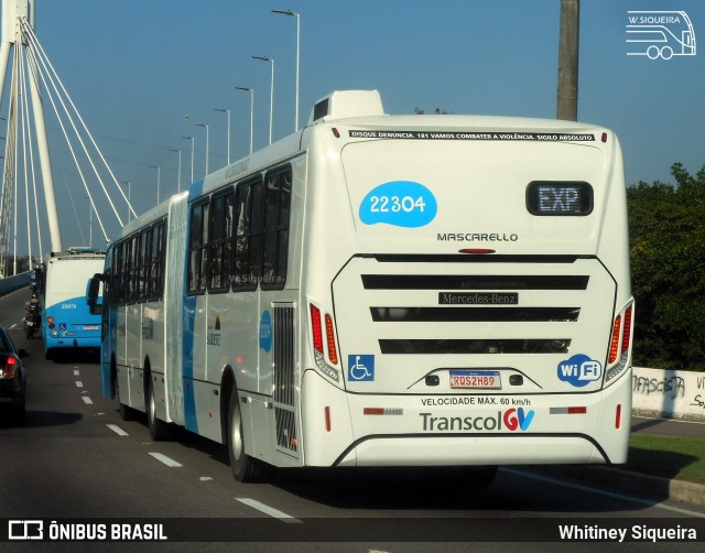 Nova Transporte 22304 na cidade de Vitória, Espírito Santo, Brasil, por Whitiney Siqueira. ID da foto: 9180565.