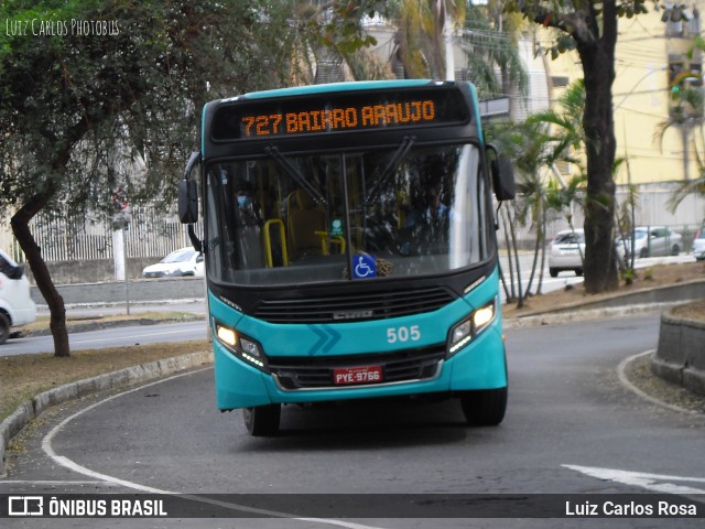 TUSMIL - Transporte Urbano São Miguel 505 na cidade de Juiz de Fora, Minas Gerais, Brasil, por Luiz Carlos Rosa. ID da foto: 9179923.