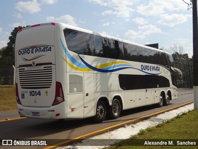 Viação Ouro e Prata 1014 na cidade de Palmas, Paraná, Brasil, por Alexandre M.  Sanches. Número da foto: #9184734.