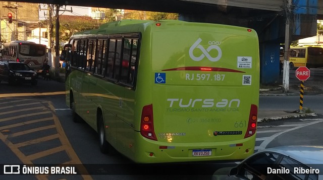 Tursan - Turismo Santo André 661 (RJ 597.187) na cidade de Volta Redonda, Rio de Janeiro, Brasil, por Danilo  Ribeiro. Número da foto: #9182974.