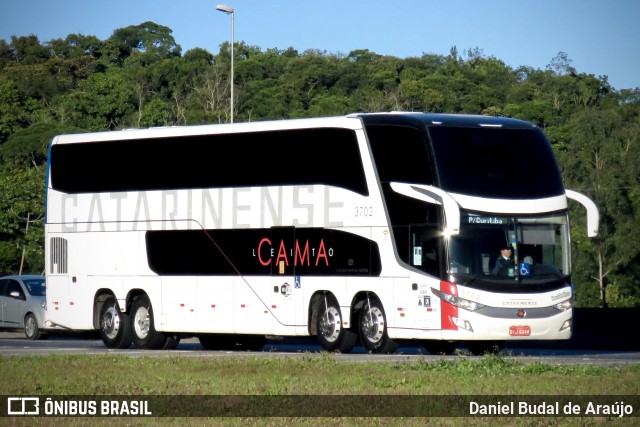 Auto Viação Catarinense 3702 na cidade de Joinville, Santa Catarina, Brasil, por Daniel Budal de Araújo. ID da foto: 9185530.