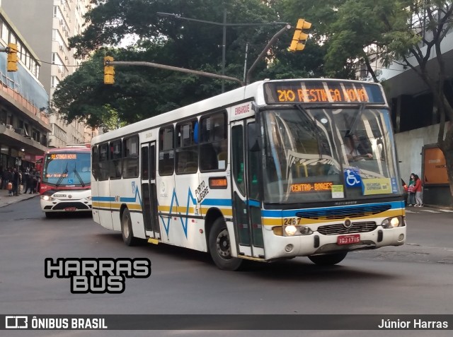 Restinga Transportes Coletivos 2467 na cidade de Porto Alegre, Rio Grande do Sul, Brasil, por Júnior Harras. ID da foto: 9187838.