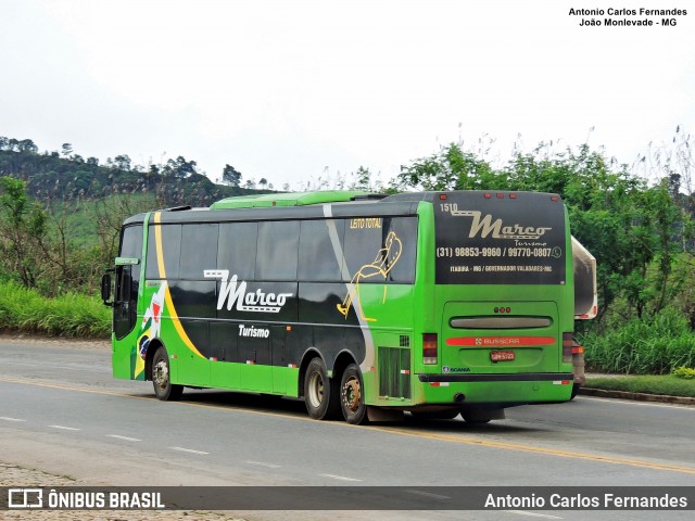 Marco Turismo 1510 na cidade de João Monlevade, Minas Gerais, Brasil, por Antonio Carlos Fernandes. ID da foto: 9186102.