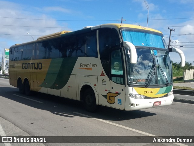 Empresa Gontijo de Transportes 17330 na cidade de Bayeux, Paraíba, Brasil, por Alexandre Dumas. ID da foto: 9187532.