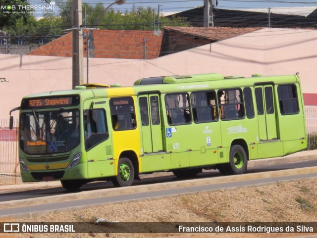 Transcol Transportes Coletivos 04472 na cidade de Teresina, Piauí, Brasil, por Francisco de Assis Rodrigues da Silva. Número da foto: #9188679.