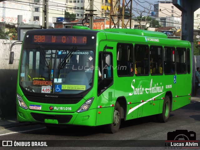 Transportes Santo Antônio RJ 161.016 na cidade de Duque de Caxias, Rio de Janeiro, Brasil, por Lucas Alvim. ID da foto: 9186669.