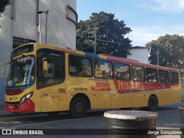 Auto Viação Jurema RJ 120.119 na cidade de Rio de Janeiro, Rio de Janeiro, Brasil, por Jorge Gonçalves. ID da foto: 9134511.