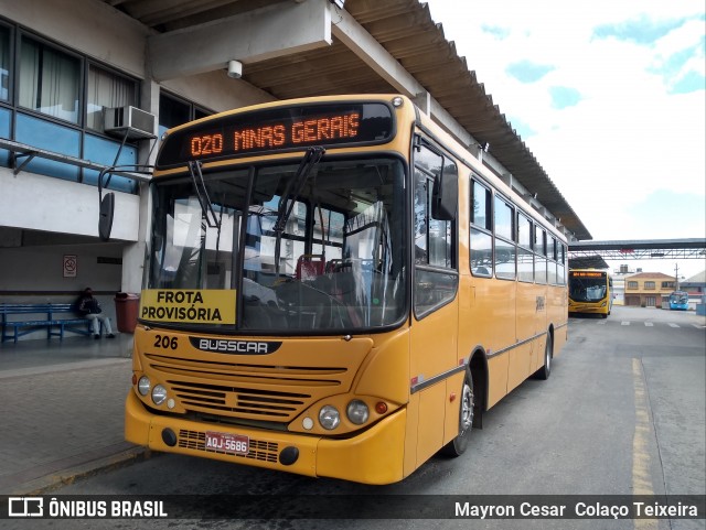 Francovig Transportes Coletivos 206 na cidade de Araucária, Paraná, Brasil, por Mayron Cesar  Colaço Teixeira. ID da foto: 9135996.