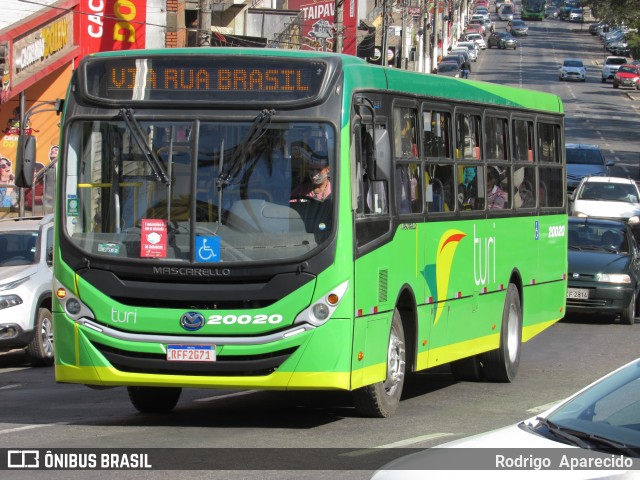 Turi Transportes - Sete Lagoas 20020 na cidade de Conselheiro Lafaiete, Minas Gerais, Brasil, por Rodrigo  Aparecido. ID da foto: 9135588.