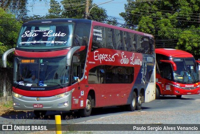 Expresso São Luiz 7700 na cidade de Cuiabá, Mato Grosso, Brasil, por Paulo Sergio Alves Venancio. ID da foto: 9190306.