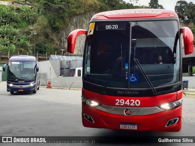 Viação Santa Cruz 29420 na cidade de Santos, São Paulo, Brasil, por Guilherme Silva. Número da foto: #9190143.