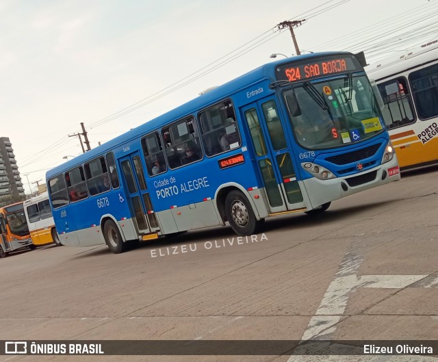 SOPAL - Sociedade de Ônibus Porto-Alegrense Ltda. 6678 na cidade de Porto Alegre, Rio Grande do Sul, Brasil, por Elizeu Oliveira. ID da foto: 9190603.