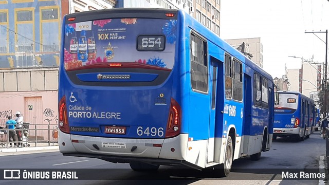 Nortran Transportes Coletivos 6496 na cidade de Porto Alegre, Rio Grande do Sul, Brasil, por Max Ramos. Número da foto: #9189934.
