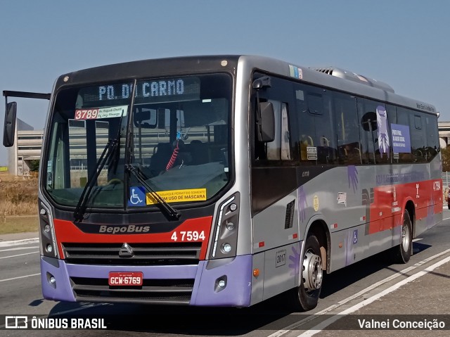 Pêssego Transportes 4 7594 na cidade de São Paulo, São Paulo, Brasil, por Valnei Conceição. Número da foto: #9188887.
