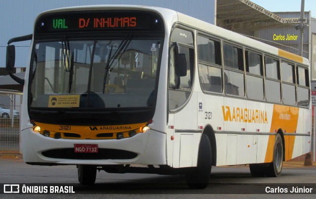 Viação Araguarina 3121 na cidade de Goiânia, Goiás, Brasil, por Carlos Júnior. ID da foto: 9193573.