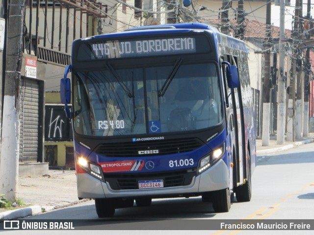 Next Mobilidade - ABC Sistema de Transporte 81.003 na cidade de São Paulo, São Paulo, Brasil, por Francisco Mauricio Freire. ID da foto: 9192410.