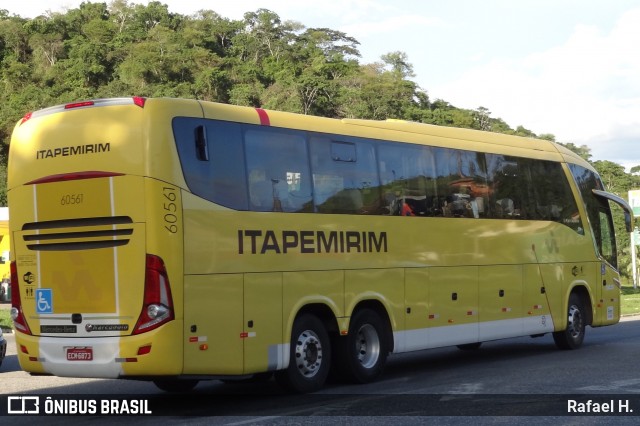 Viação Itapemirim 60561 na cidade de Barra do Piraí, Rio de Janeiro, Brasil, por Rafael H.. ID da foto: 9193545.