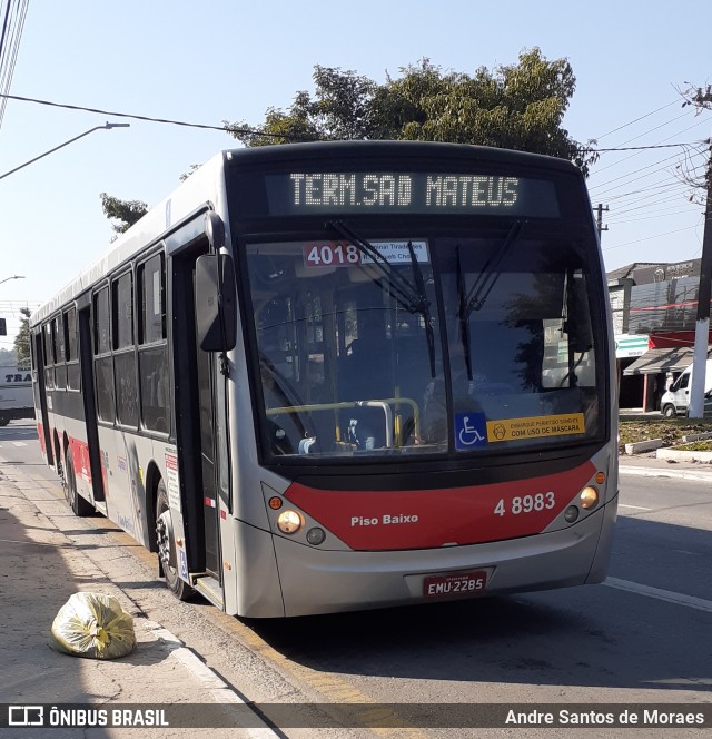 Express Transportes Urbanos Ltda 4 8983 na cidade de São Paulo, São Paulo, Brasil, por Andre Santos de Moraes. Número da foto: #9192744.