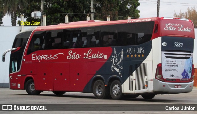 Expresso São Luiz 7880 na cidade de Goiânia, Goiás, Brasil, por Carlos Júnior. ID da foto: 9193713.