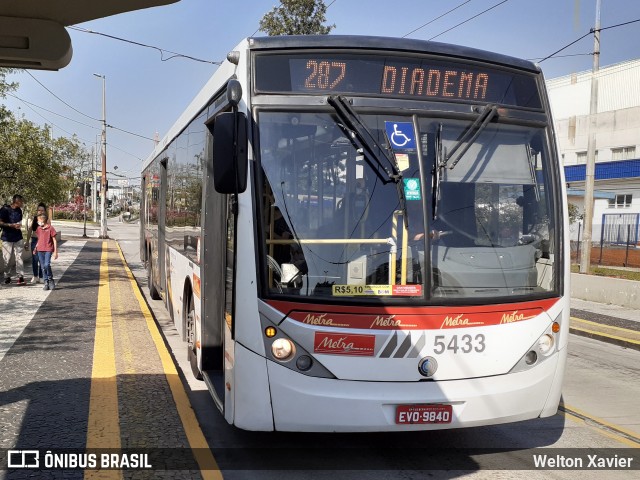 Metra - Sistema Metropolitano de Transporte 5433 na cidade de São Bernardo do Campo, São Paulo, Brasil, por Welton Xavier. ID da foto: 9195585.