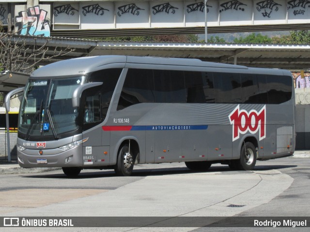 Auto Viação 1001 RJ 108.148 na cidade de Rio de Janeiro, Rio de Janeiro, Brasil, por Rodrigo Miguel. ID da foto: 9196929.