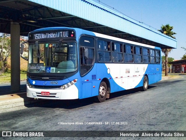 VB Transportes e Turismo 1092 na cidade de Campinas, São Paulo, Brasil, por Henrique Alves de Paula Silva. ID da foto: 9195173.