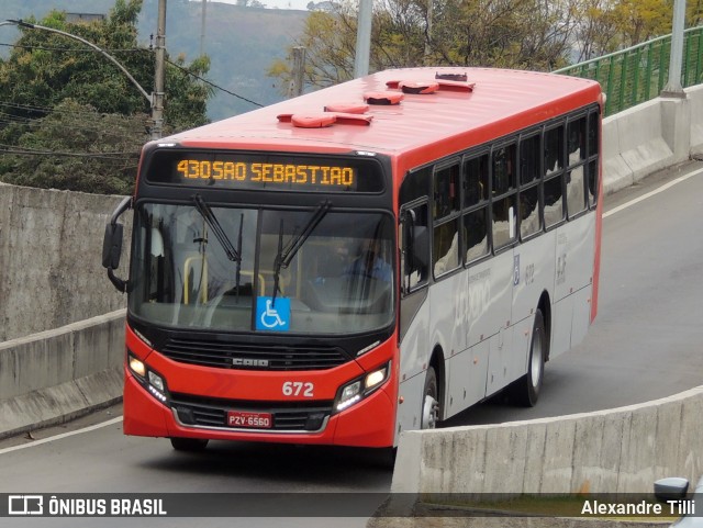 TUSMIL - Transporte Urbano São Miguel 672 na cidade de Juiz de Fora, Minas Gerais, Brasil, por Alexandre Tilli. Número da foto: #9195554.