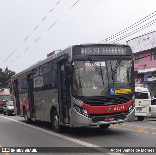 Pêssego Transportes 4 7055 na cidade de São Paulo, São Paulo, Brasil, por Andre Santos de Moraes. Número da foto: #9198369.